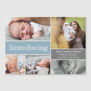 Blue Introduction Baby Photo collage