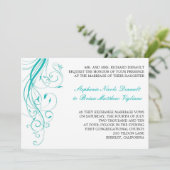 Blue Invitation-RT Kaart (Staand voorkant)