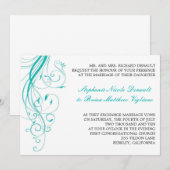 Blue Invitation-RT Kaart (Voorkant / Achterkant)