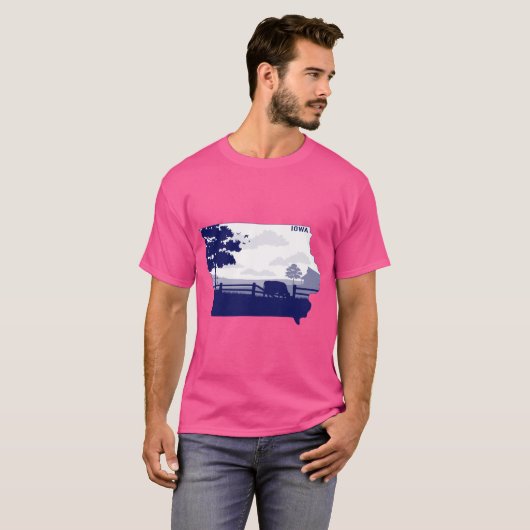 Blue Iowa T-shirt (Voorkant volledig)