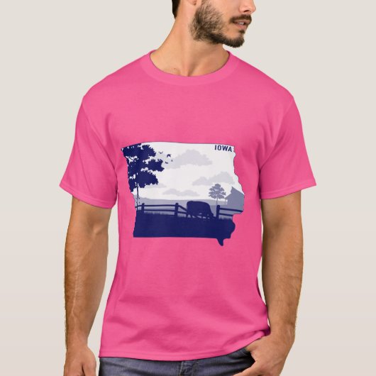 Blue Iowa T-shirt (Voorkant)