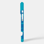 Blue Iphone 16 hoesje met silhouet voor tennissers (Achterkant / Links)