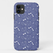 Blue Iphone Case cadeau voor hondenbezitters (Achterkant)