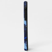 Blue iPhone case facette Gemstone Sapphire (Achterkant/links)