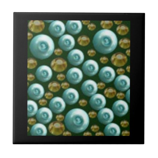 Blue Irah Tile Design Tegeltje (Voorkant)