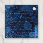 Blue Iridescent Mermaid Letters Quinceanera Bedankjes Labels (Achterkant)