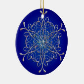 Blue Iridescent Snowflake Ornament (Rechts)