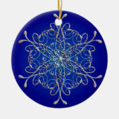 Blue Iridescent Snowflake Ornament (Voorkant)
