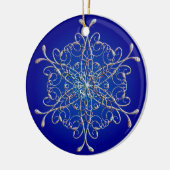 Blue Iridescent Snowflake Ornament (Links)