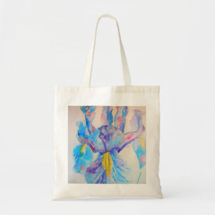 Blue Iris Art Waterverf Design Tote Bag