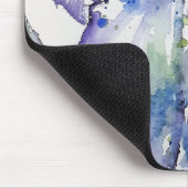 Blue Iris Art Waterverf Flower Art Muismat (Hoek)