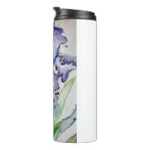 Blue Iris Art Waterverf Flower Art Thermosbeker (Geroteerd rechts)