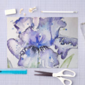 Blue Iris Art Waterverf Flower Art Tissuepapier (Craft)