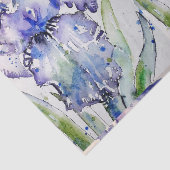 Blue Iris Art Waterverf Flower Art Tissuepapier (Detail)