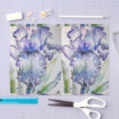 Blue Iris Art Waterverf Flower Art Tissuepapier (Craft)