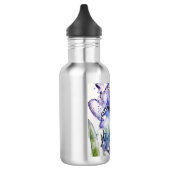 Blue Iris Art Waterverf Flower Art Waterfles (Links)