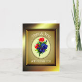 Blue Iris Bouquet - Persoonlijke dank - uw kaart (Voorkant)