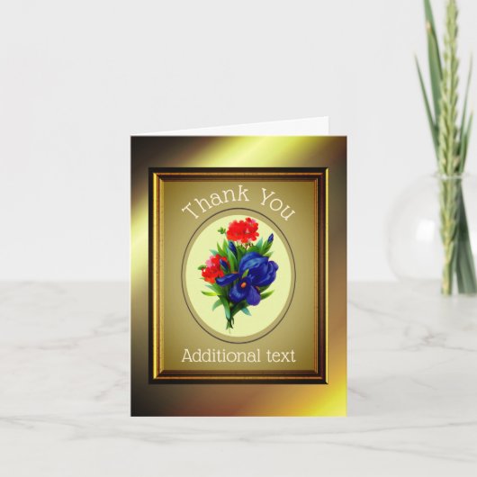 Blue Iris Bouquet - Persoonlijke dank - uw kaart (Voorkant)