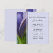 Blue Iris Bridal Shower-uitnodiging Kaart (Voorkant / Achterkant)