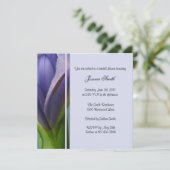 Blue Iris Bridal Shower-uitnodiging Kaart (Staand voorkant)