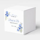 Blue Iris Bride to Be Something Blue Bridal Shower Bedankdoosjes (Voorkant Zijde)