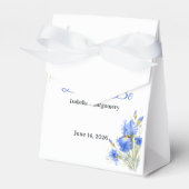 Blue Iris Bride to Be Something Blue Bridal Shower Bedankdoosjes (Voorkant Zijde)