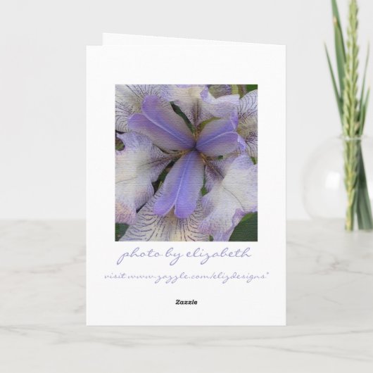 Blue Iris Card Kaart (Achterkant)