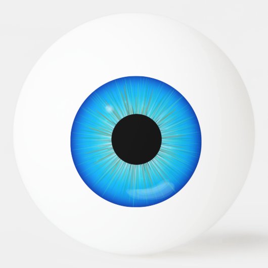 Blue Iris Eyeball Pingpongbal (Voorkant)