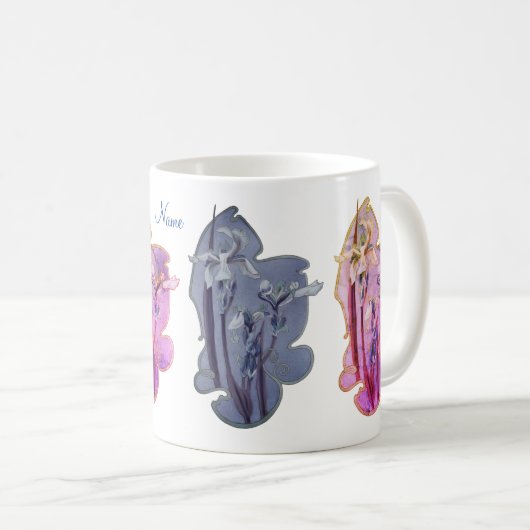 Blue Iris Floral Art 2 Specialized Koffiemok (Voorkant rechts)