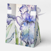  Blue Iris Floral Birthday Cake Favor Box Bedankdoosjes (Achterkant)