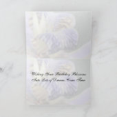 Blue Iris Floral Birthday Kaart (Binnen)