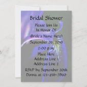 Blue Iris Floral Bridal Wedding Shower Uitnodiging (Voorkant)