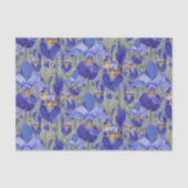 Blue Iris Floral Pattern Tissuepapier (Voorkant)