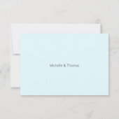 Blue Iris Floral Waterverf Handgeschilderd RSVP Kaartje (Achterkant)