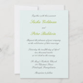 Blue Iris Floral Wedding Invitation Kaart (Voorkant)