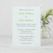 Blue Iris Floral Wedding Invitation Kaart (Staand voorkant)