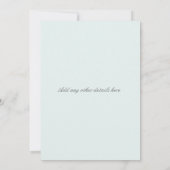 Blue Iris Floral Wedding Invitation Kaart (Achterkant)