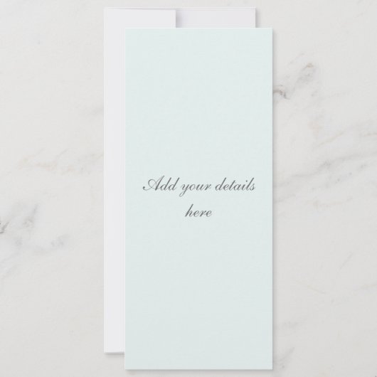 Blue Iris Floral Wedding Invitation Kaart (Achterkant)