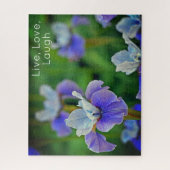 Blue Iris Flower Botanical Photogram Puzzle Legpuzzel (Verticaal)