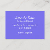 Blue Iris Flower Botanical Save the Date Informatiekaartje (Achterkant)