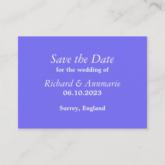 Blue Iris Flower Botanical Save the Date Informatiekaartje (Achterkant)