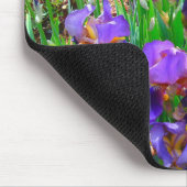 Blue Iris Flower Patch Mousepad Muismat (Hoek)