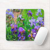 Blue Iris Flower Patch Mousepad Muismat (Met muis)