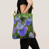 Blue Iris Flower Portret Botanische foto Tote Bag (Dichtbij)