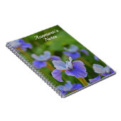 Blue Iris Flower Portret Personal Notes Notitieboek (Rechterzijde)