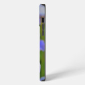 Blue Iris Flower Portret Personalized Initialen iPhone Hoesje (Linkerkant)