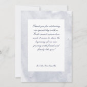 Blue Iris Flowers Blue Modern - Kaart met dank (Achterkant)