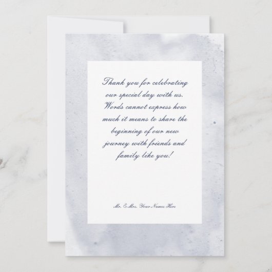 Blue Iris Flowers Blue Modern - Kaart met dank (Achterkant)