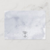 Blue Iris Flowers Blue Modern Reception Kaart (Achterkant)