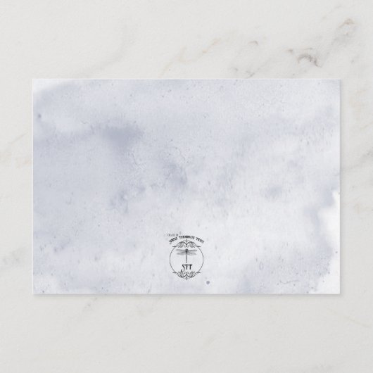 Blue Iris Flowers Blue Modern Reception Kaart (Achterkant)